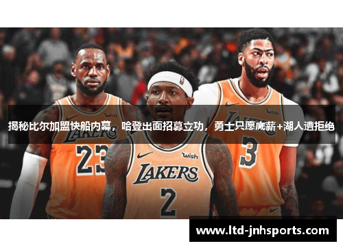 揭秘比尔加盟快船内幕，哈登出面招募立功，勇士只愿底薪+湖人遭拒绝